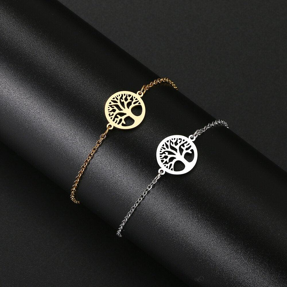 Glücksbaum Armband für Damen auf Edelstahl - Graviro