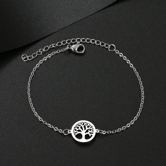 Glücksbaum Armband für Damen auf Edelstahl - Graviro