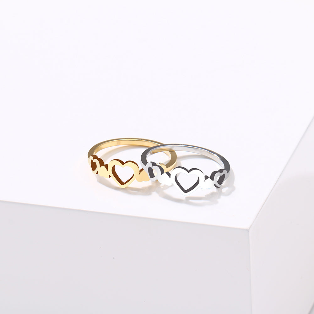 Herzensring in Gold und Silber - Graviro