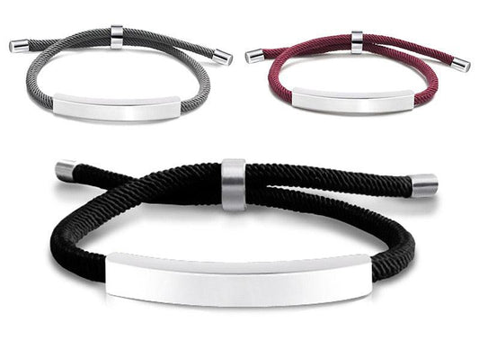 Edelstahl Segel tau Armband mit Gravur und mehrere Farben - Graviro